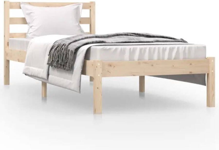 VidaXL -Bedframe-massief-grenenhout-zwart-180x200-cm-Super-King - Foto 2