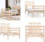 VidaXL Bedframe massief hout 100x200 cm Bedframe Bedframes Eenpersoonsbed Bed - Thumbnail 1