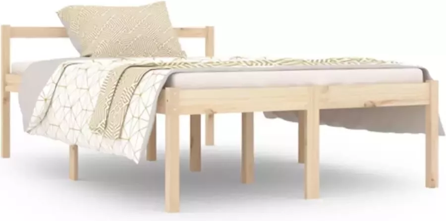 VidaXL -Seniorenbed-massief-grenenhout-wit-120x190-cm-Small-Double - Foto 3