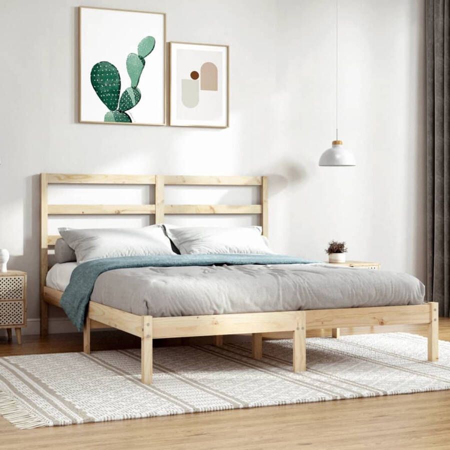 VidaXL -Bedframe-massief-hout-120x190-cm-4FT-Small-Double - Foto 1