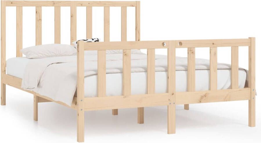 VidaXL -Bedframe-massief-hout-135x190-cm-4FT6-Double