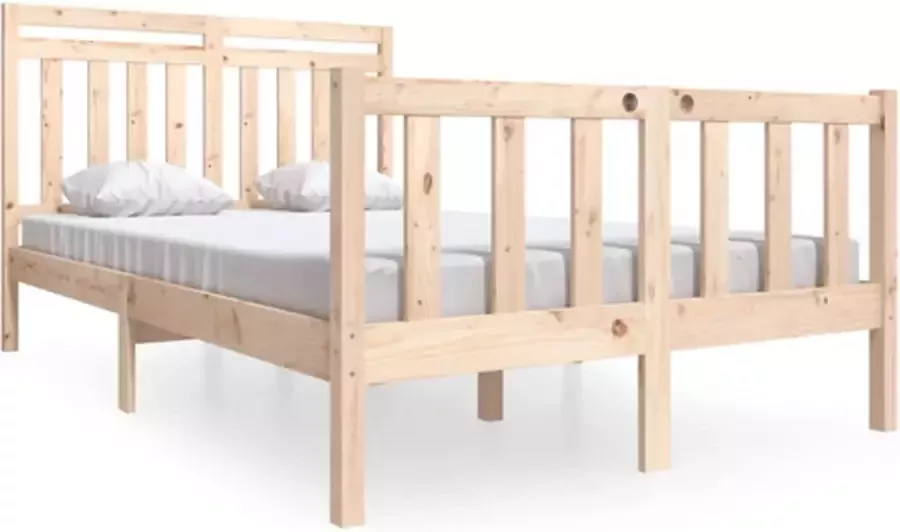 VidaXL -Bedframe-massief-hout-135x190-cm-4FT6-Double - Foto 2