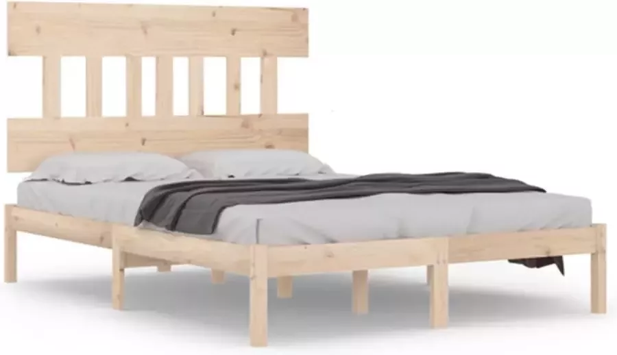 VidaXL -Bedframe-massief-hout-135x190-cm-4FT6-Double - Foto 4