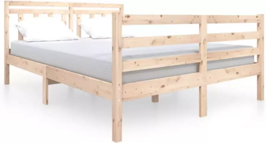 VidaXL -Bedframe-massief-hout-140x190-cm - Foto 3