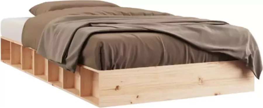 VidaXL Bedframe Grenenhout Massief 195.5 x 145.5 x 31 cm Geschikt voor 140 x 190 cm matras Onbehandeld Bed - Foto 13