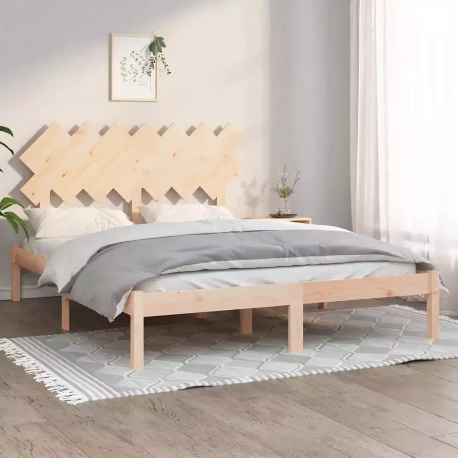 VidaXL -Bedframe-massief-hout-140x190-cm - Foto 1