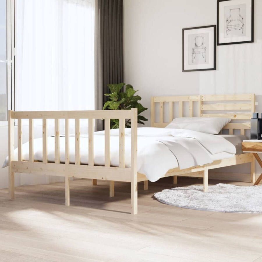 VidaXL -Bedframe-massief-hout-140x190-cm - Foto 4