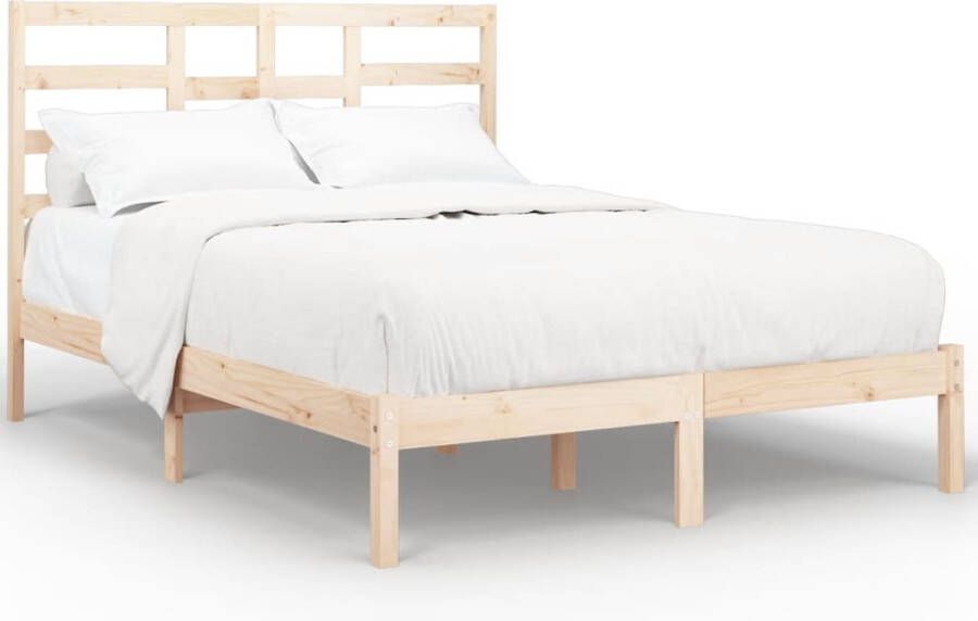 VIDAXL Bedframe zonder matras massief hout 140x200 cm - Foto 3