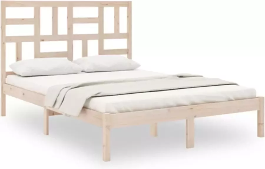 VIDAXL Bedframe zonder matras massief hout 140x200 cm - Foto 4