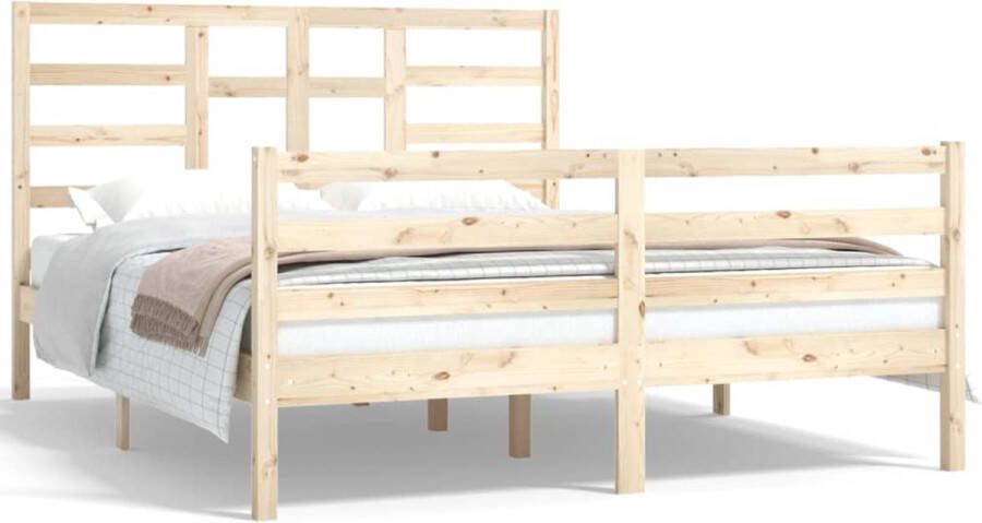 VidaXL -Bedframe-massief-hout-150x200-cm-5FT-King-Size