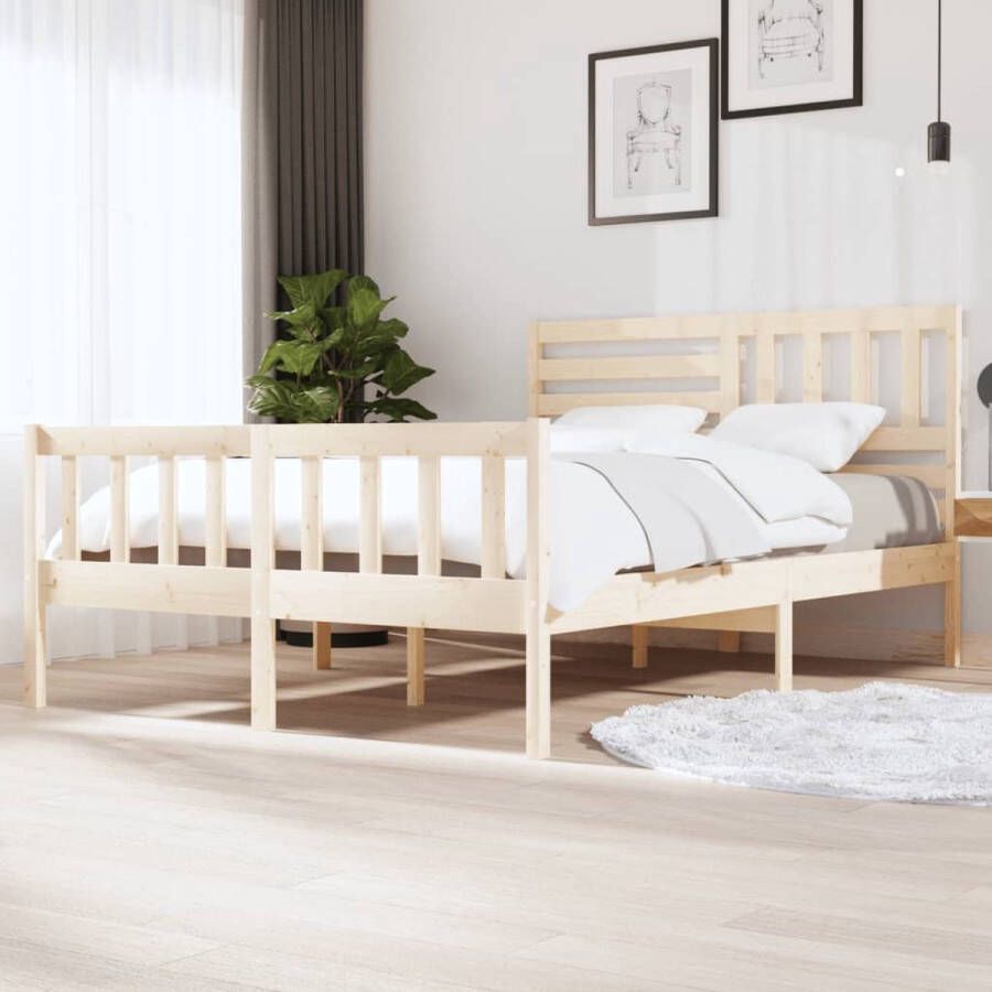 VidaXL -Bedframe-massief-hout-150x200-cm-5FT-King-Size - Foto 2