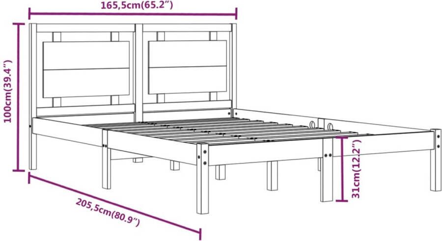 VidaXL -Bedframe-massief-hout-160x200-cm - Foto 17
