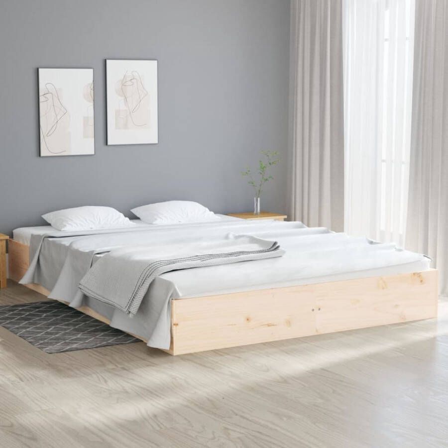 VidaXL -Bedframe-massief-hout-160x200-cm