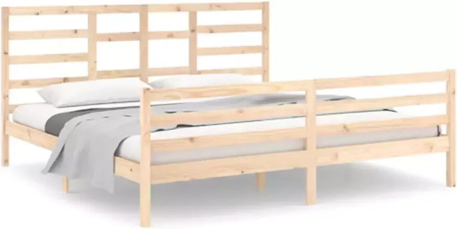 VidaXL Bedframe zonder matras massief hout 200x200 cm - Foto 2