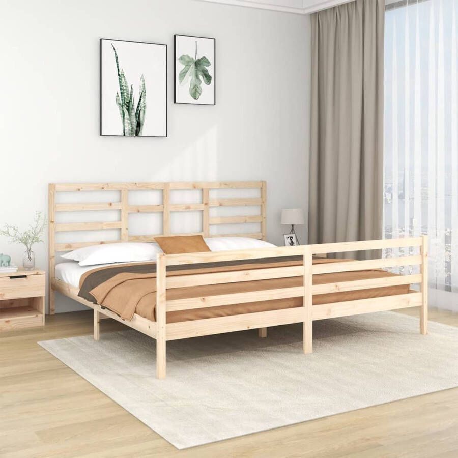 VidaXL Bedframe zonder matras massief hout 200x200 cm - Foto 1