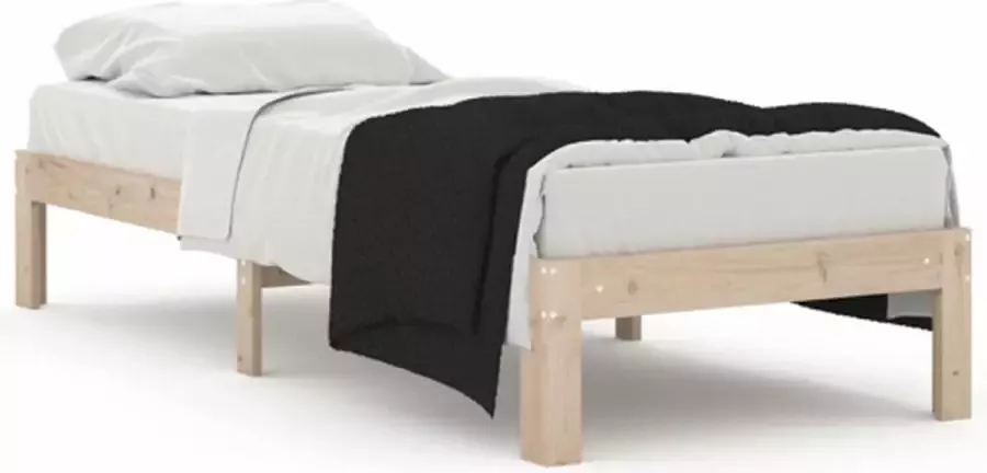 VidaXL Bedframe massief hout 75x190 cm 2FT6 small single - Foto 2