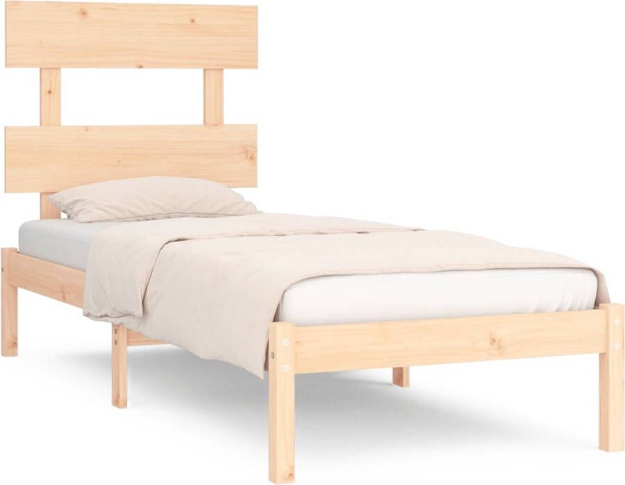 VidaXL Bedframe massief hout 90x190 cm 3FT6 Single