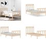 VidaXL Bedframe massief hout 90x190 cm 3FT Single Bedframe Bedframes Eenpersoonsbed Bed - Thumbnail 1