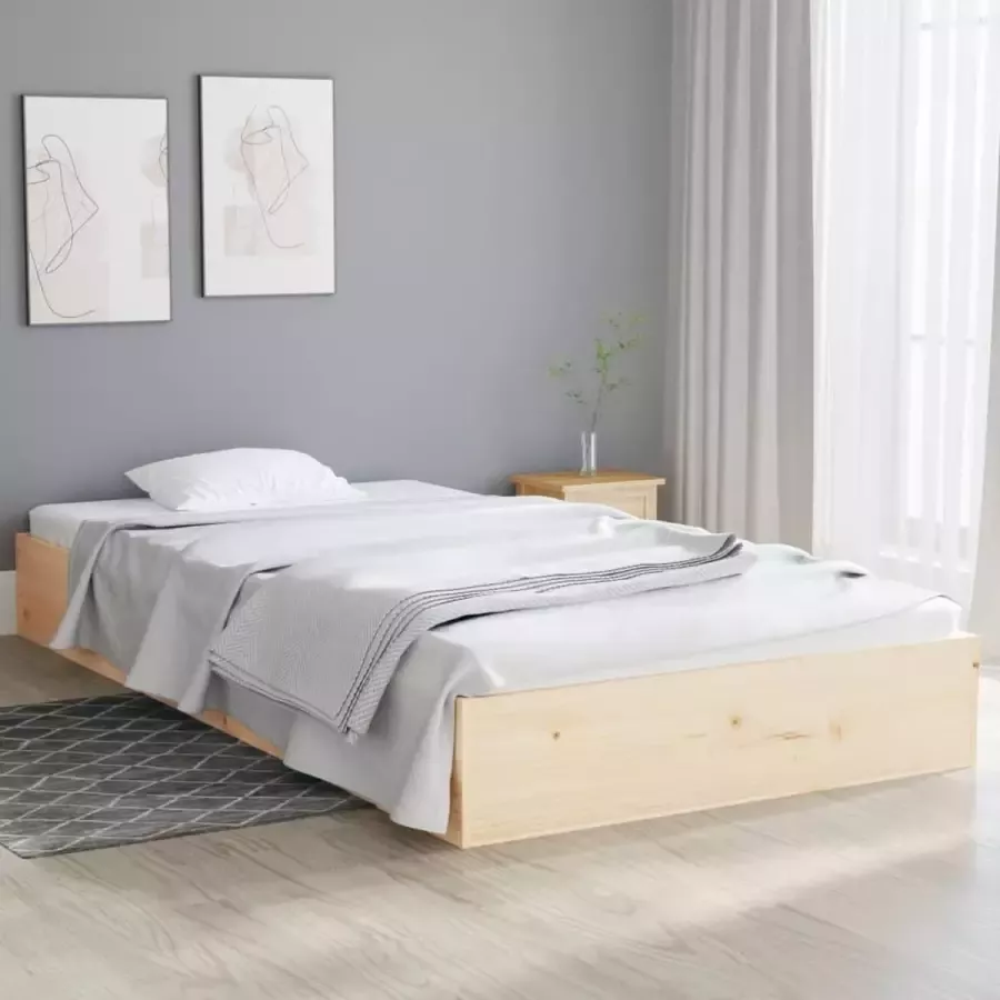 VidaXL -Bedframe-massief-hout-90x200-cm - Foto 1