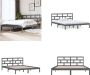 VidaXL Bedframe massief hout grijs 120x190 cm 4FT Small Double Bedframe Bedframes Bed Bedbodem - Thumbnail 2