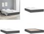 VidaXL Bedframe massief hout grijs 120x190 cm 4FT Small Double Bedframe Bedframes Bed Bedbodem - Thumbnail 3
