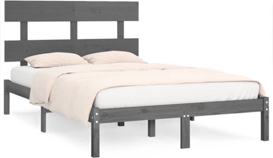 VidaXL -Bedframe-massief-hout-grijs-180x200-cm-6FT-Super-King