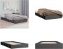 VidaXL Bedframe massief hout grijs 75x190 cm 2FT6 Small Single Bedframe Bedframes Bed Bedbodem - Thumbnail 1