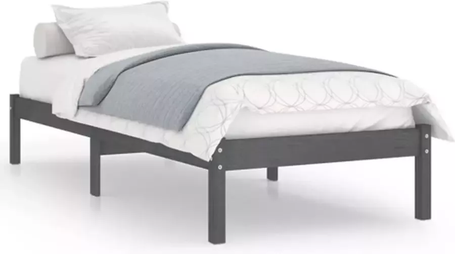 VidaXL -Bedframe-massief-hout-grijs-90x190-cm-3FT-Single - Foto 2