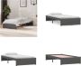 VidaXL Bedframe massief hout grijs 90x190 cm 3FT Single Bedframe Bedframes Bed Bedbodem - Thumbnail 3
