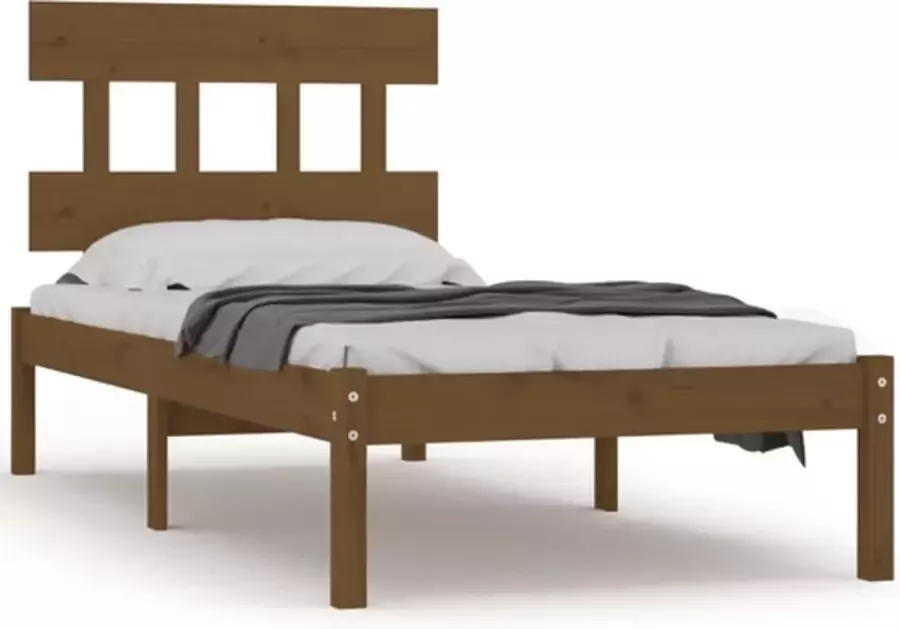 VidaXL -Bedframe-massief-hout-honingbruin-100x200-cm - Foto 3