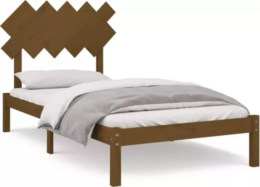 VidaXL -Bedframe-massief-hout-honingbruin-100x200-cm