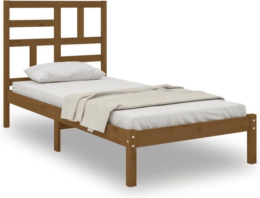 VidaXL -Bedframe-massief-hout-honingbruin-100x200-cm