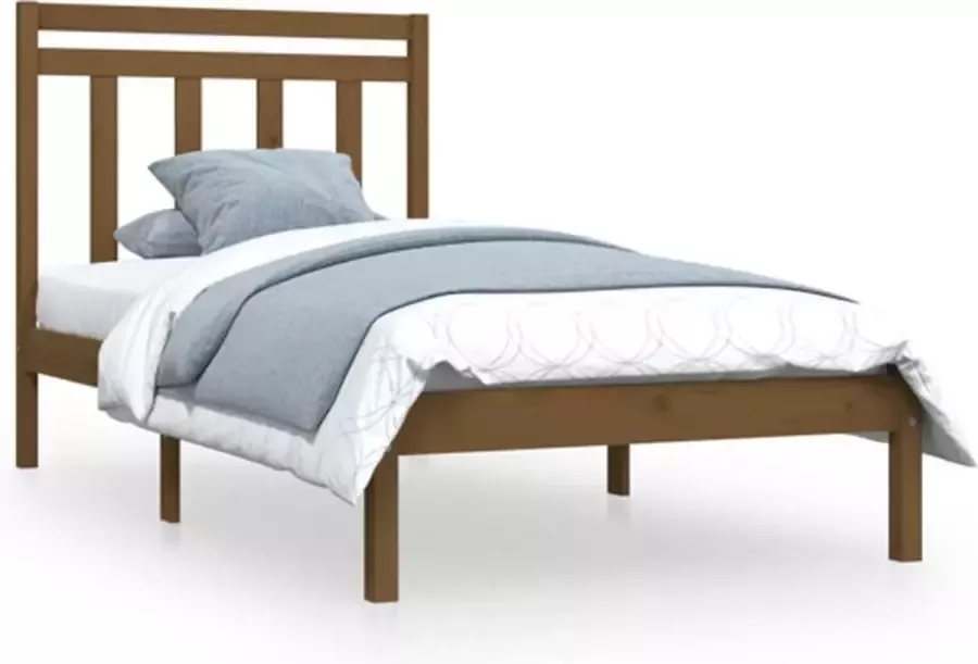 VidaXL -Bedframe-massief-hout-honingbruin-100x200-cm - Foto 3