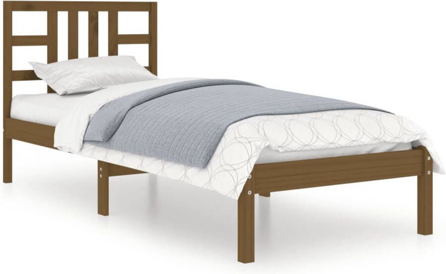 VidaXL -Bedframe-massief-hout-honingbruin-100x200-cm