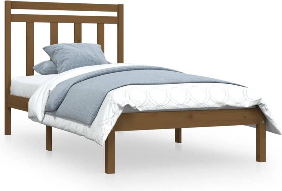 VidaXL -Bedframe-massief-hout-honingbruin-100x200-cm