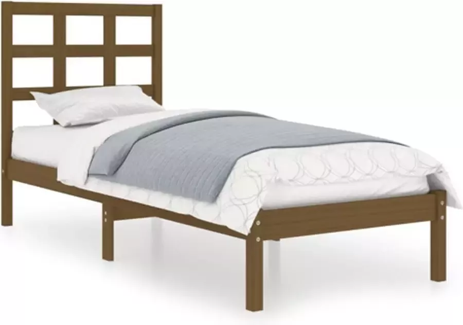 VidaXL -Bedframe-massief-hout-honingbruin-100x200-cm - Foto 3