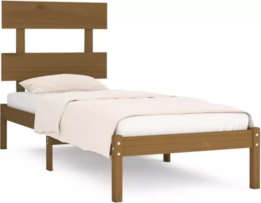 VidaXL -Bedframe-massief-hout-honingbruin-100x200-cm - Foto 4