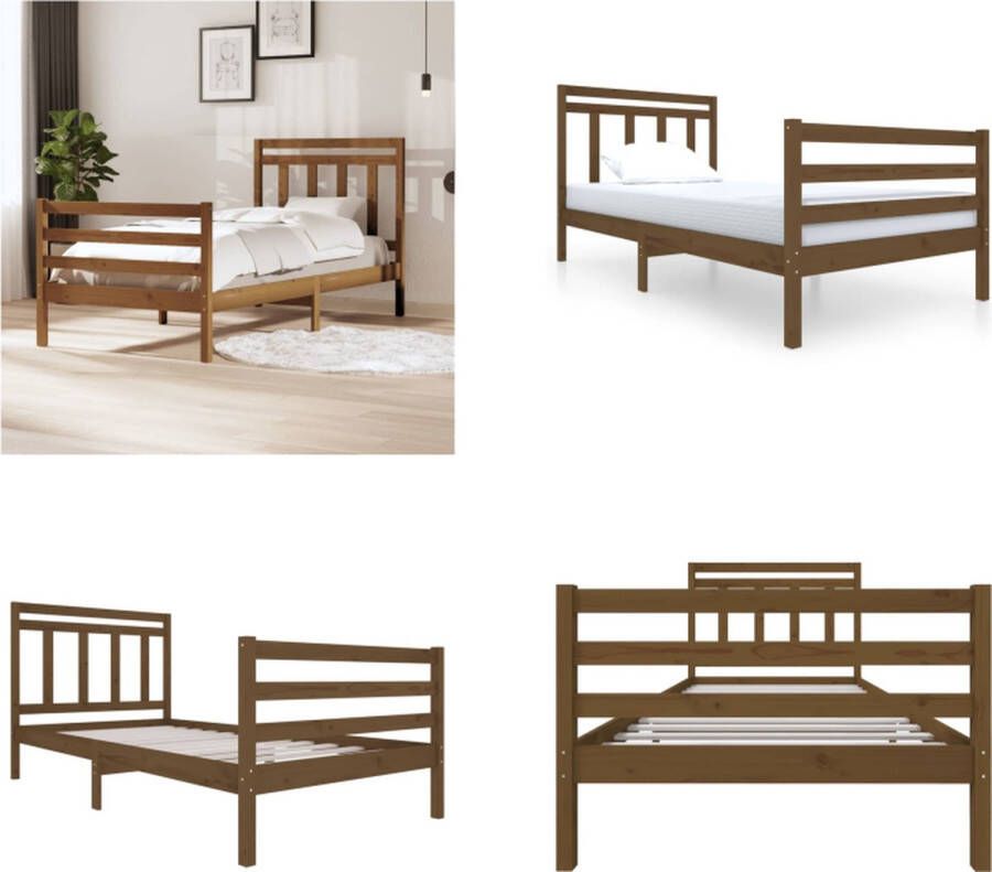 VidaXL Bed Boxspring 203x100x35 cm Fluweel Pocketvering Middelharde ondersteuning Huidvriendelijk topmatras Multiplex lattenbodem Bed Inclusief Reiniger