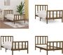 VidaXL Bedframe massief hout honingbruin 100x200 cm Bedframe Bedframes Eenpersoonsbed Bed - Thumbnail 4