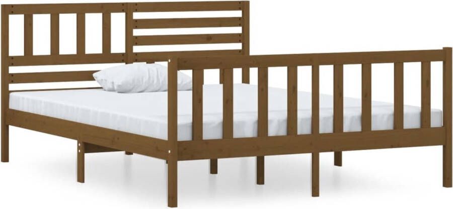 VidaXL -Bedframe-massief-hout-honingbruin-120x190-cm-4FT-Small-Double - Foto 3