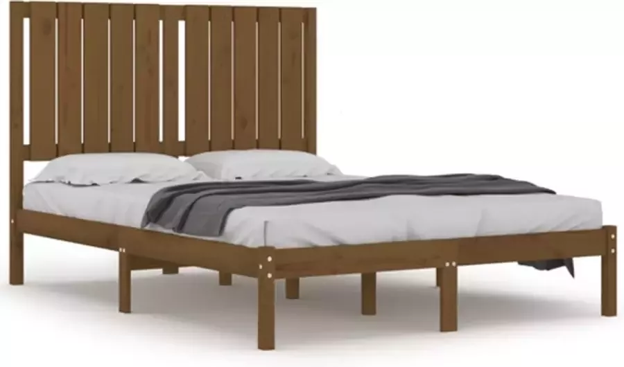 VidaXL -Bedframe-massief-hout-honingbruin-120x190-cm-4FT-Small-Double - Foto 2