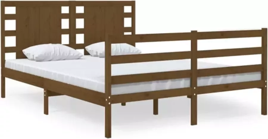 VidaXL -Bedframe-massief-hout-honingbruin-120x190-cm-4FT-Small-Double - Foto 3