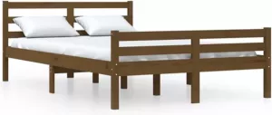 VidaXL Bedframe massief hout honingbruin 120x190 cm 4FT Small Double