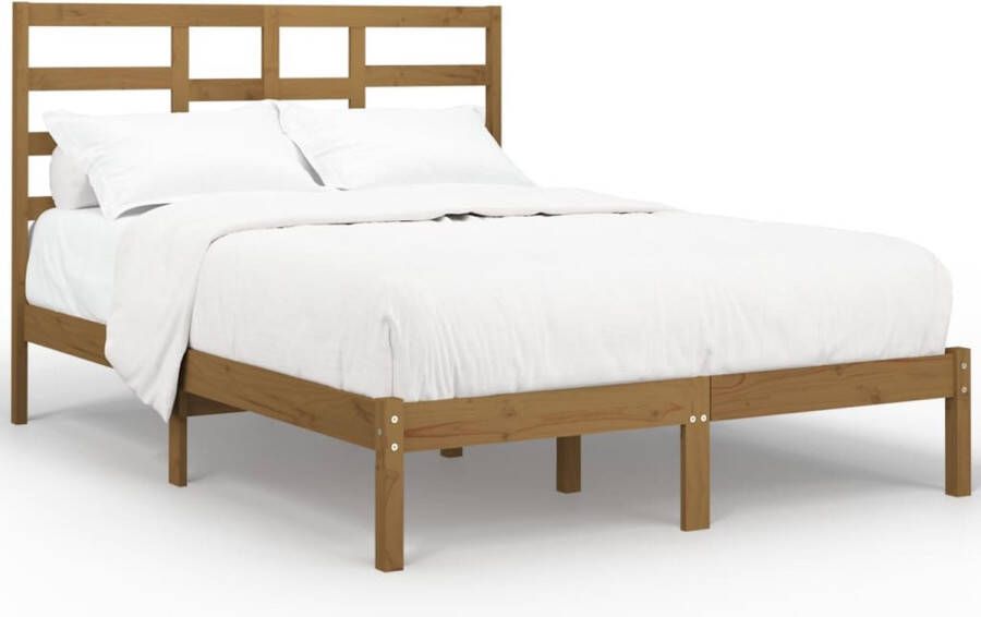 VidaXL -Bedframe-massief-hout-honingbruin-120x200-cm