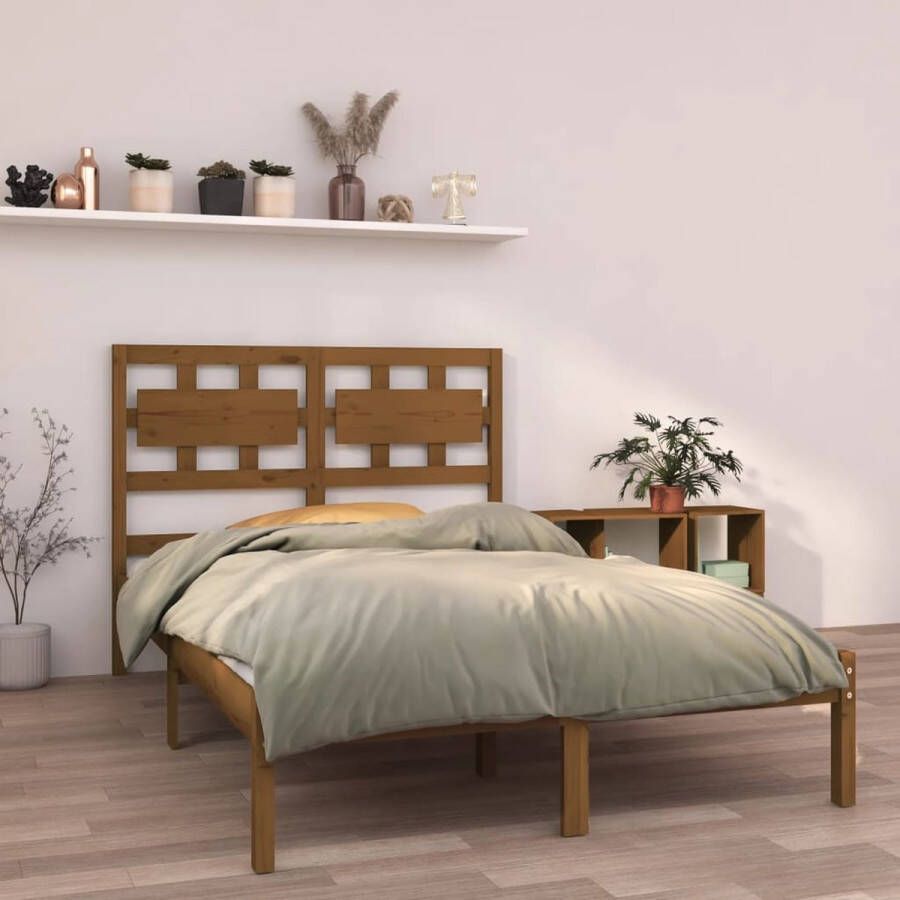 VidaXL -Bedframe-massief-hout-honingbruin-140x190-cm - Foto 2