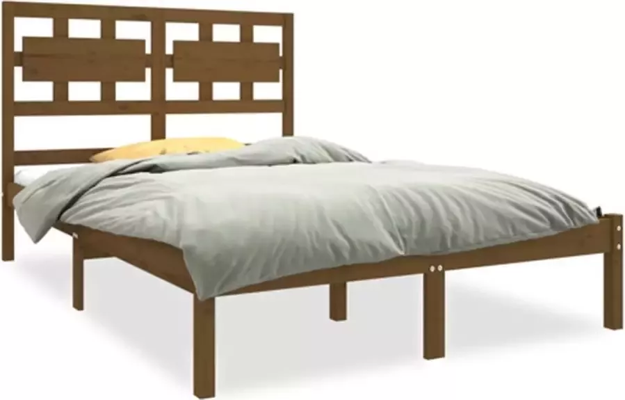 VidaXL -Bedframe-massief-hout-honingbruin-140x190-cm - Foto 4