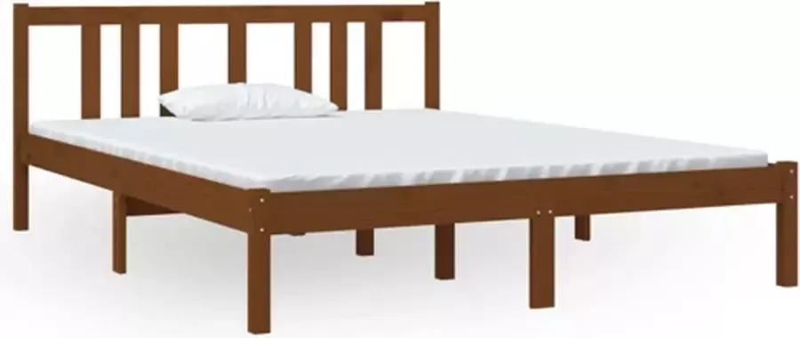 VidaXL -Bedframe-massief-hout-honingbruin-140x190-cm - Foto 3