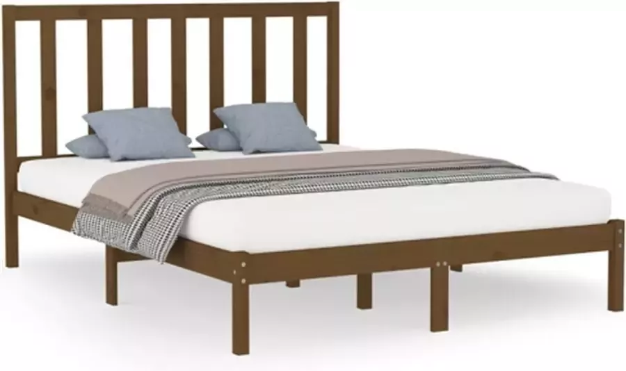 VidaXL -Bedframe-massief-hout-honingbruin-140x200-cm - Foto 5