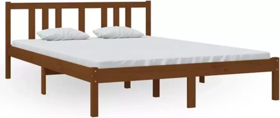 VidaXL -Bedframe-massief-hout-honingbruin-140x200-cm - Foto 4