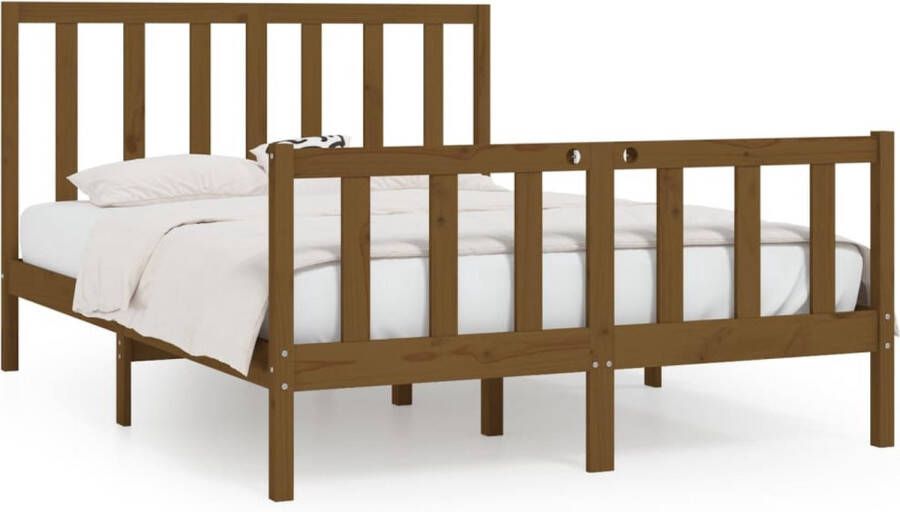 VidaXL -Bedframe-massief-hout-honingbruin-140x200-cm - Foto 4